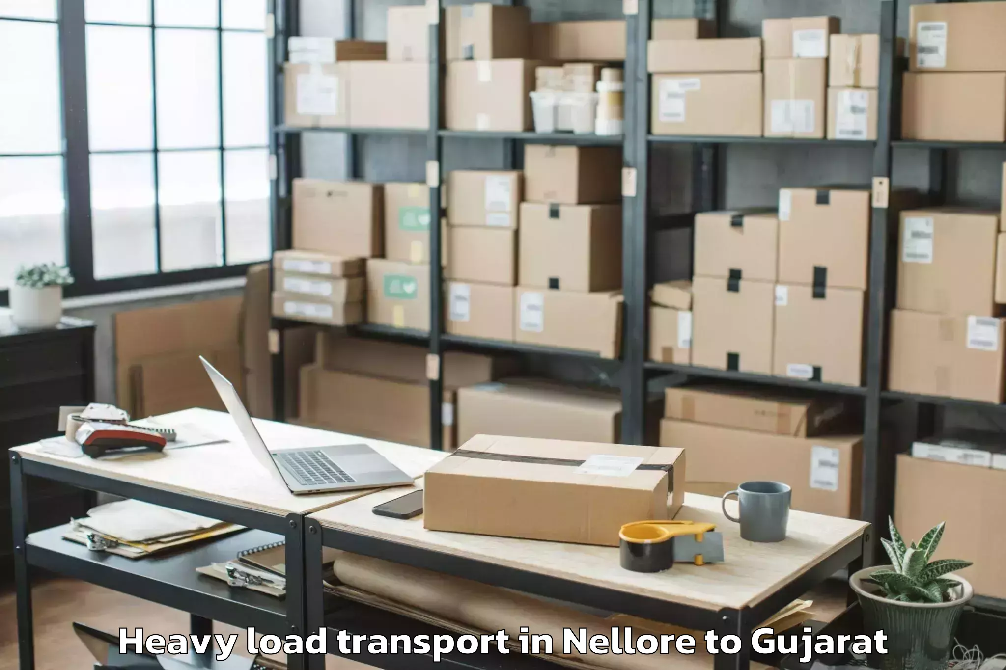 Book Nellore to Lunavada Heavy Load Transport Online